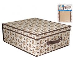 Home Scatola Armadio, 50x40x20 cm, Tessuto, Multicolore/EcrÃ¹, 50x40x3 cm