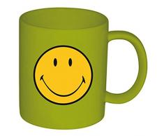 ZAK Designs - Tazza con Smiley, in melammina, 350 ml, Colore: Verde Lime