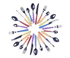 Excelsa Enjoy Servizio 24 Posate, Acciaio Inossidabile, Multicolore, unitÃ 