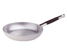 Pentole Agnelli ALMC111BBC32 Padella Svasata Bassa con Manico, Alluminio, Argento, 32 cm