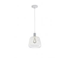 Trio 300900101 Lampadario a Sospensione, Metallo, Cromo, Diametro 25cm, Bianco, led