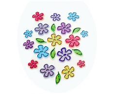 Outlook Design Italia V6V0100500 WC Decor Sticker Decorativo per Copri WC, Flowers 5