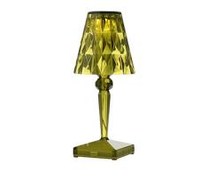 Kartell Battery Lampada da Tavolo 0.8 W, Verde, 12x12x26