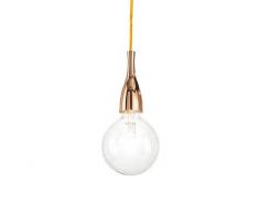 Ideal Lux Minimal SP1 Superficie E27 70W Oro Lampada a Sospensione, Dorato