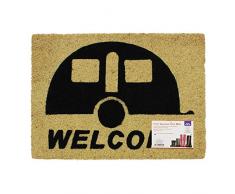 JVL - Zerbino con Scritta Welcome, Fibra di Cocco, Dimensioni 36 x 50Â cm