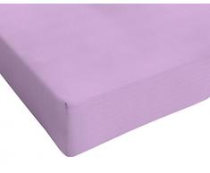 Italian Bed Linen, Max Color, Lenzuolo sotto, Lilla, 1 Posto e Mezzo Francese