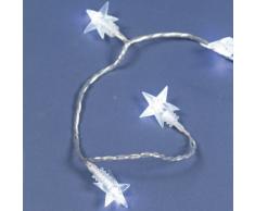 XMASKING Collana 7,5 m, 60 Ministelle, LED Bianco Freddo, con Giochi di Luce, Decorazioni Natalizie, luci per LAlbero di Natale, luci di Natale