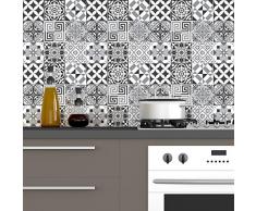 Ambiance-Live, Adesivo da Parete, Adesivo murale: 60 Adesivi per Piastrelle |Â Fotomurale - Mosaico Bagno e Cucina |Â Piastrella Adesiva - Elegante tonalitÃ di Grigio - 10 x 10 cm - 60 Pezzi