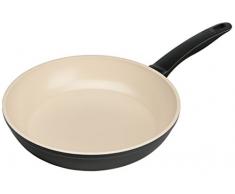 KUHN RIKON Easy, Padella in Ceramica a induzione, Ceramica, Black/Beige, 22 cm