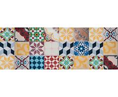 Viniliko Vintage Tiles Tappeto in Vinile, Multicolore, 50 x 140 cm