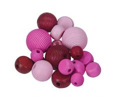 Perle di legno in colori formato Forman Mix 5 (Formenmix I pinkmix)