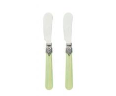 Vintage - Coltelli da Burro, 2,5 mm, Set di 2 Verde Pistacchio