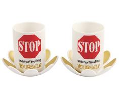 Villa dâEste Home Tivoli 2301813 Set 2 Tazzine Stop con Piattino