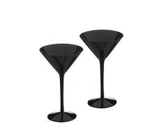 Artland Midnight Set da 2 Bicchieri Martini Neri