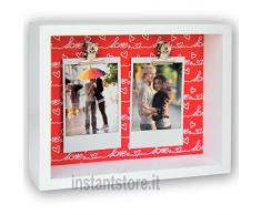 ZEP Funny Love Cornice portafoto, Legno, Bianco, 14.5Â x 4Â x 17.5Â cm