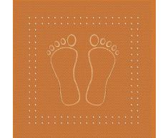 Meusch 4388488002 - Tappetino Antiscivolo per Doccia Foot, 55 x 55 cm, Colore Arancione