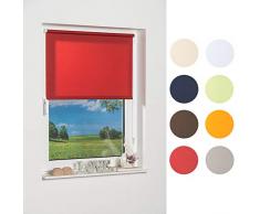 K-home Tenda a Pannello 236626 â 2 Klemmfix Mini, Rosso Luce Diurna, plastica, Tessuto, Rosso, 80 x 150