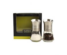 T&G Woodware Tip Top - Set macina Sale e Pepe, plastica, Silver, 85 x 140 x 175 cm