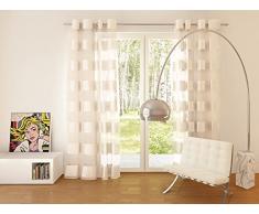 Splendid Collezione FLORENCE - Tenda con occhielli, 140 x 245 cm, Bianca (Ã©cru), 1 pezzo
