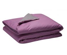 Pikolin Home - Copripiumone, 100% cotone, 220x 260 cm, Letto da 140 cm, colore grigio. Tutte le misure