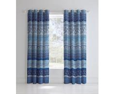 Catherine Lansfield tenda Santorini, con occhielli, mis. circa 168 x 183 cm, blu