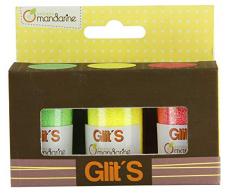 Avenue Mandarine 11Â x 7Â x 1Â cm Bottiglie di Glitterati in Colori Fluo, Set di 3