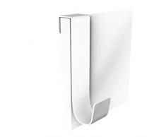 Bolis Italia CA2G000AE2F1 - Gancio appendiabiti per porta, in acciaio, 14,5 x 3 x 2,5 cm, colore: bianco