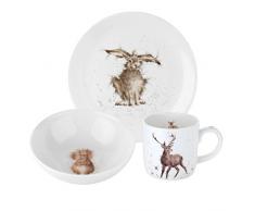 Wrendale by Royal Worcester-Set Piatto, Ciotola e Tazza, Set da 3