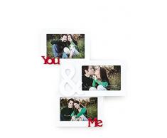 Wink design, Lipsia, Portafoto da Parete, 3 Foto, 10x15 cm, Bianco