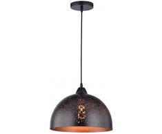 WOFI Lampadario a Sospensione E27, 60 W, Marrone, Ã: 30 cm