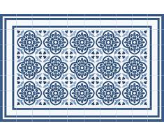 Viniliko Concret Blue Tappeto in Vinile, Multicolore, 66 x 100 cm