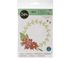 Sizzix Set di Fustelle Thinlits Ghirlanda di Fiori by Lisa Jones, 9 Pezzi