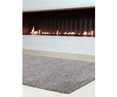 benuta Swirls Shaggy - Tappeto a Pelo Lungo, in Fibra Sintetica, Privo di Sostanze nocive, Fibra Sintetica, Grau, 80 x 150 cm