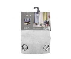 Homea - Tenda con passanti, in poliestere, 140 x 240 cm, ceramica, bianco, 140x1x240 cm