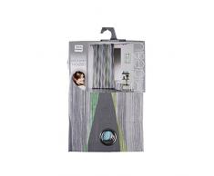 Douceur d Interno Tenda a Occhielli Policotone Imprime ondulane, Poliestere, Verde, 280Â x 140Â cm