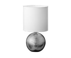 Honsel Leuchten lampada da tavolo, Foro 51231, Bianco, Argento