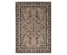 andiamo Klassicher Orientteppich Perserteppich Orientalisches Muster Webteppich Kurzflor Tappeto, Polipropilene, Beige, 160 x 230 cm