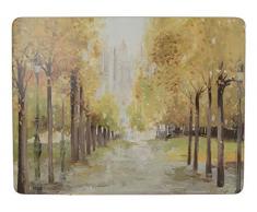 Creative Tops Central Park Stampato Rettangolare di tovagliette, 30Â x 22.8Â cm (Set da 6), Sughero, Marrone, 1Â x 1Â x 0.5Â cm