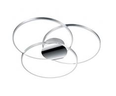 Trio Leuchten Sedona Lampada da soffitto 40 W, Alluminio Spazzolato
