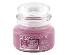 Village Candle Cherry Blossom Vaso di Vetro Piccolo, Rosa, 10.3x10.1x10.1 cm