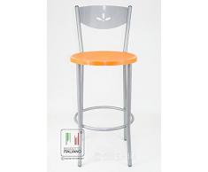 Stil Sedie Sgabello Cucina, Ferro, Arancione