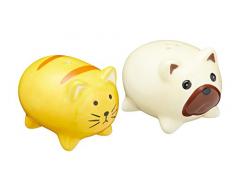 KitchenCraft KCSNPCATDOG Shaker per condimenti, Giallo/Beige