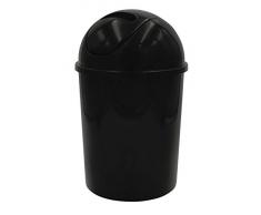 RIDDER 2011601 Eco - Pattumiera con Coperchio Basculante, Colore: Bianco, Polipropilene, Nero, ca. Ã 19 x 31 cm