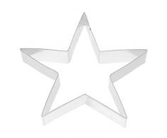 Kaiser di Natale a Forma di Stella Gingerbread Cookie Cutter, Argento