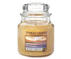 Yankee Candle 1352165E Sunset Breeze Candele in Giara Media, Vetro, Arancione, 10X9.8X10.1 Cm