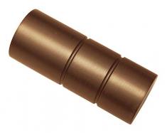 GARDINIA Bottoni terminali per aste per tende, 2 x Cappuccio terminale cilindrico, Serie Windsor, Metallo, Bronzo, Ã 25 mm