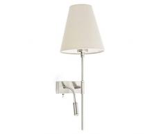 Faro 29992 - SABANA Lampada da parete beige con lettore LED sinistra