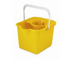 Addis Secchio con Dispositivo strizzatore, 12 l, Colore: Giallo