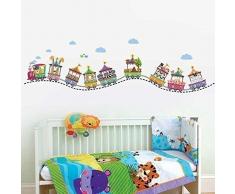 Walplus 165x50 cm adesivi da parete Circo NUMERO rimovibile autoadesivo arte murale decalcomania vinile DECORAZIONE CASA fai-da-te VIVENTE ufficio camera letto carta parati cameretta bimbi regalo,