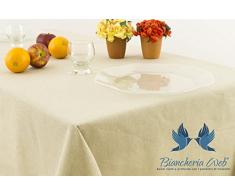 Tovaglia In 100% Cotone, Misura: 90x90cm, Modello Miros Tinta Unita Colore Beige